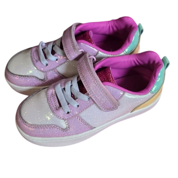 Carter's Size 11 Kids Sneakers in Pink, Off White And Green - Picture 2 of 6